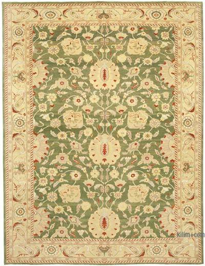 New Hand Knotted Wool Oushak Rug - 8' 10" x 11' 10" (106" x 142")