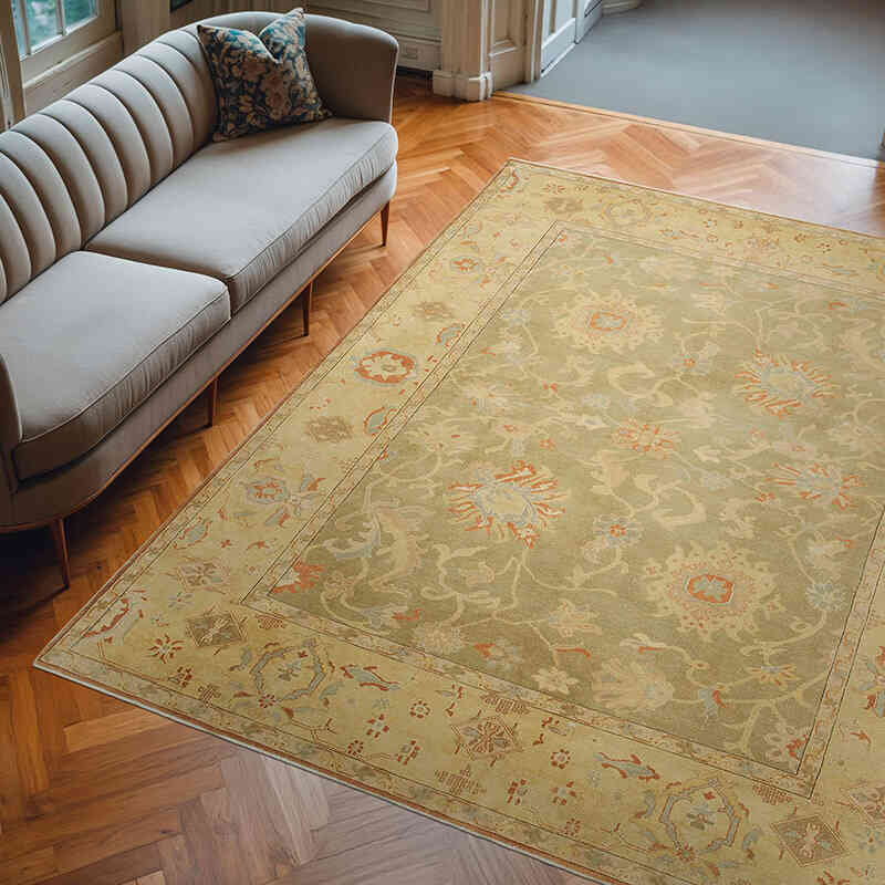 Nueva Alfombra Oushak Tejida a Mano - 253 cm x 305 cm - K0063185