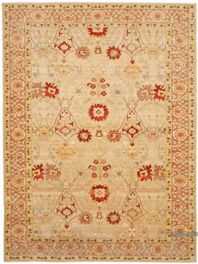 New Hand Knotted Wool Oushak Rug - 8' 8" x 11' 7" (104" x 139")