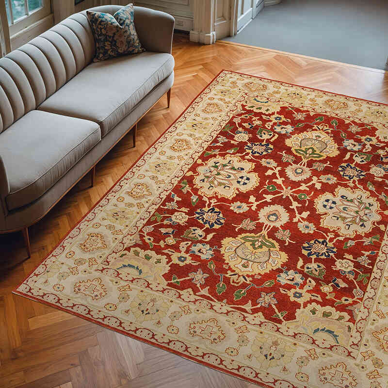 Nueva Alfombra Oushak Tejida a Mano - 252 cm x 302 cm - K0063187