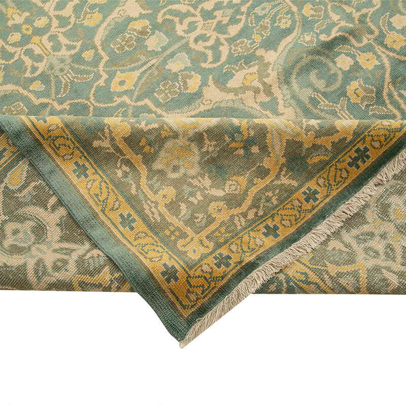 New Hand Knotted Wool Oushak Rug - 8' 11" x 13' 1" (107" x 157") - K0063189