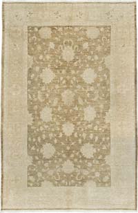 New Hand Knotted Wool Oushak Rug - 5' 11" x 9' 1" (71" x 109")