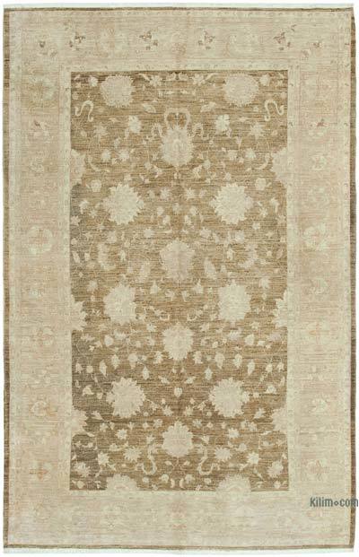 New Hand Knotted Wool Oushak Rug - 5' 11" x 9' 1" (71 in. x 109 in.)