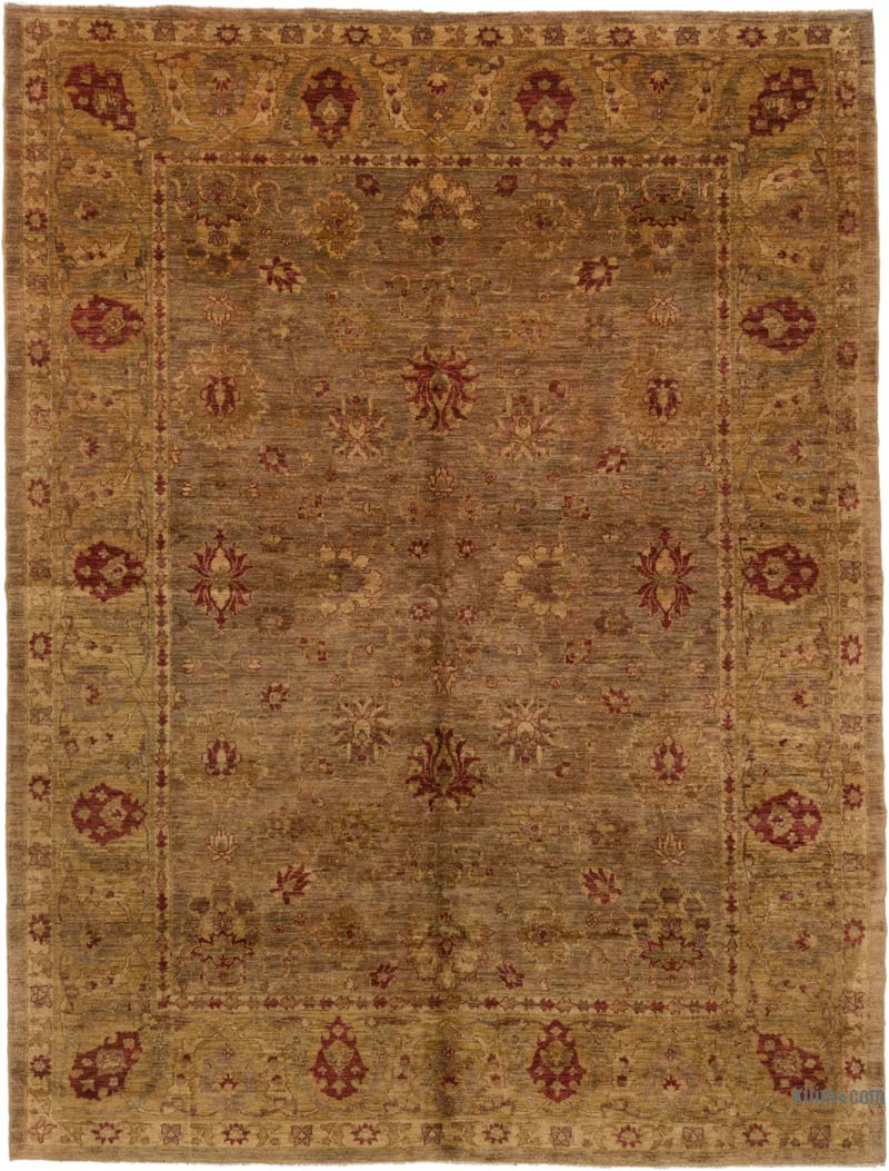 New Hand Knotted Wool Oushak Rug - 8'  x 10' 6" (96" x 126") - K0063192