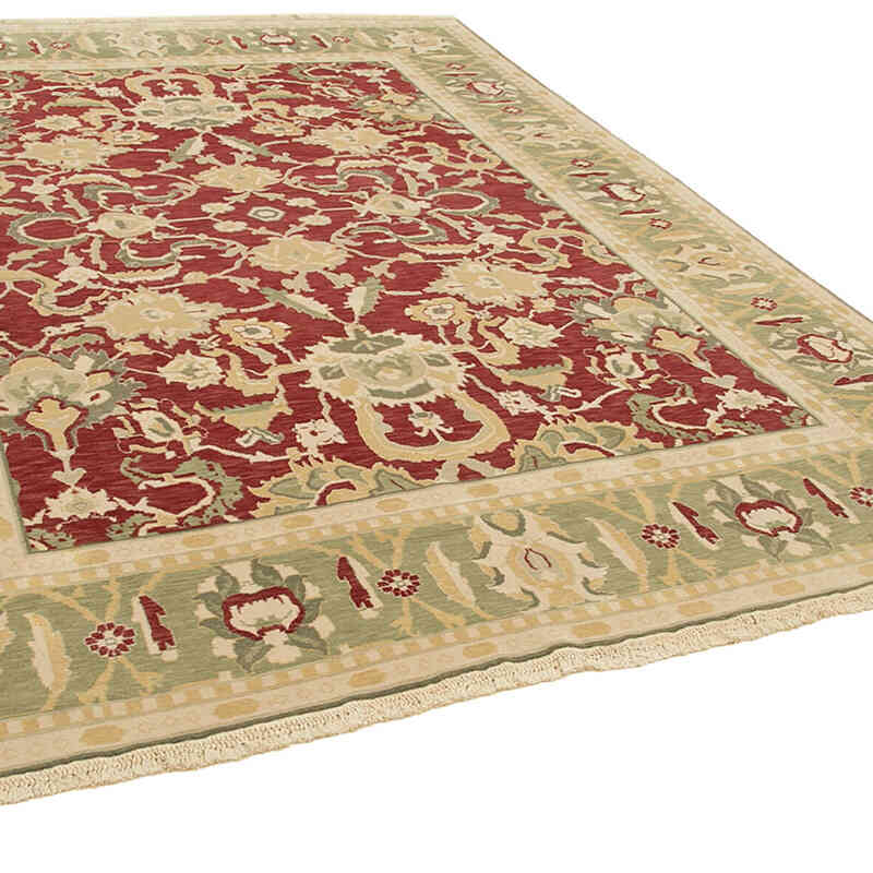 New Hand Knotted Wool Oushak Rug - 8' 10" x 11' 6" (106" x 138") - K0063194
