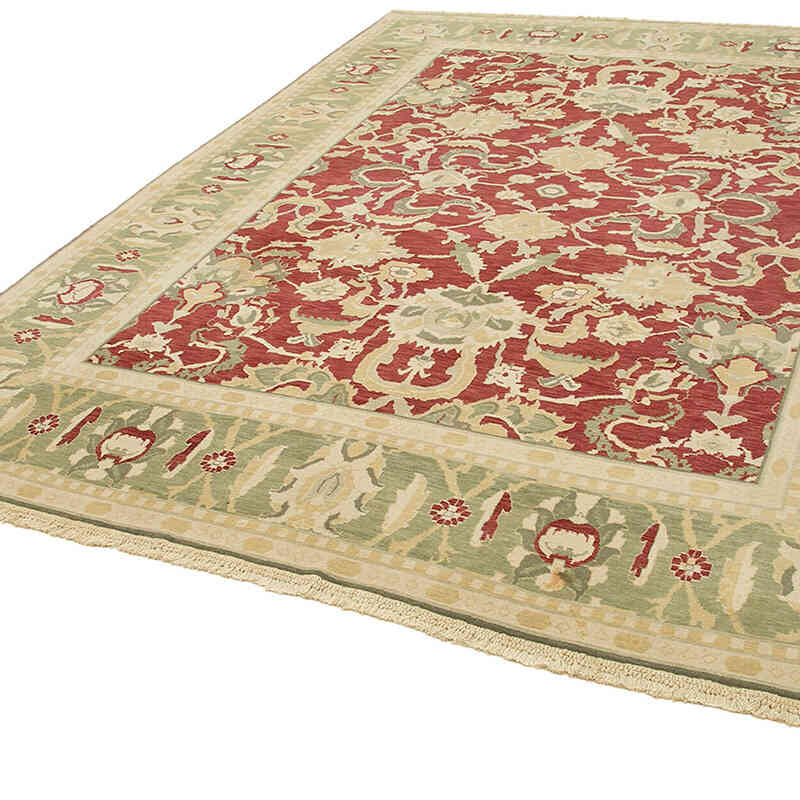 New Hand Knotted Wool Oushak Rug - 8' 10" x 11' 6" (106" x 138") - K0063194