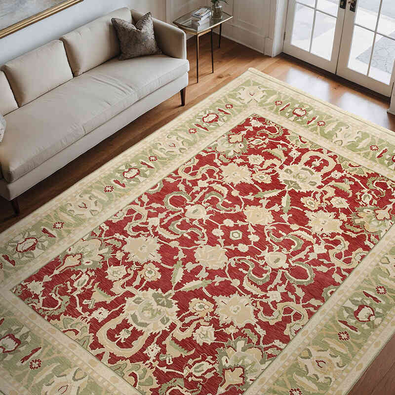New Hand Knotted Wool Oushak Rug - 8' 10" x 11' 6" (106" x 138") - K0063194