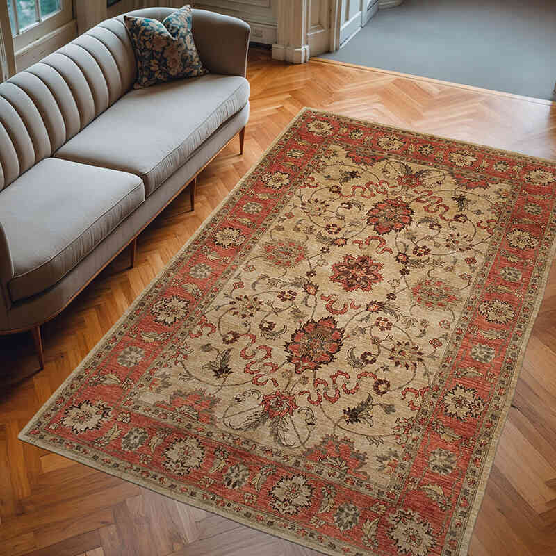 Nueva Alfombra Oushak Tejida a Mano - 189 cm x 287 cm - K0063195