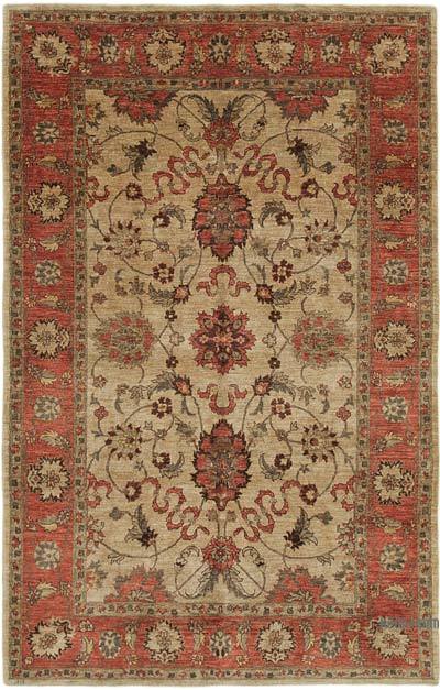New Hand Knotted Wool Oushak Rug - 6' 2" x 9' 5" (74 in. x 113 in.)