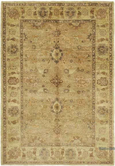 New Hand Knotted Wool Oushak Rug - 6' 2" x 8' 10" (74 in. x 106 in.)