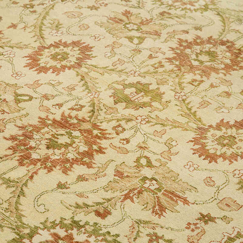 New Hand Knotted Wool Oushak Rug - 9'  x 11' 6" (108" x 138") - K0063197