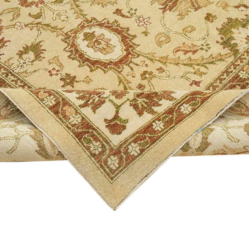 New Hand Knotted Wool Oushak Rug - 9'  x 11' 6" (108" x 138") - K0063197