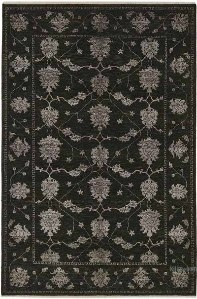 New Hand Knotted Wool Oushak Rug - 6' 3" x 9' 2" (75 in. x 110 in.)