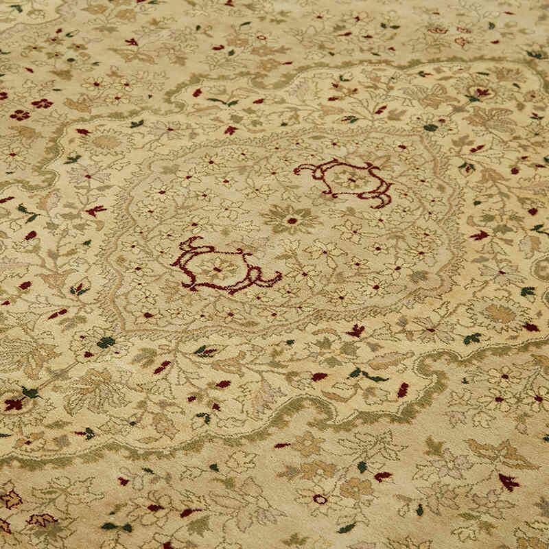 New Hand Knotted Wool Oushak Rug - 10' 1" x 13' 9" (121" x 165") - K0063223