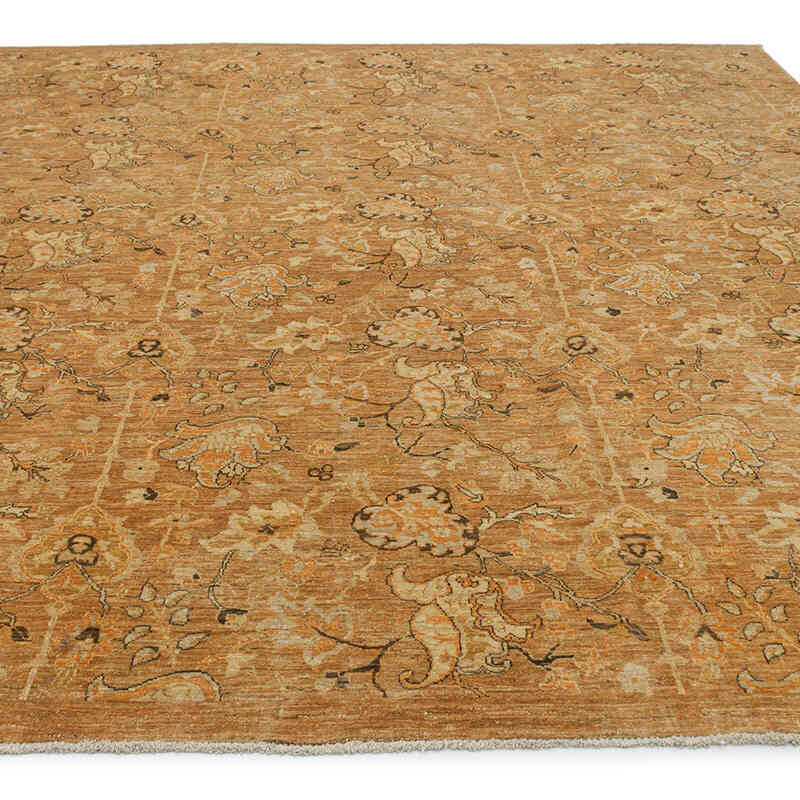 New Hand Knotted Wool Oushak Rug - 8' 11" x 9' 6" (107" x 114") - K0063230