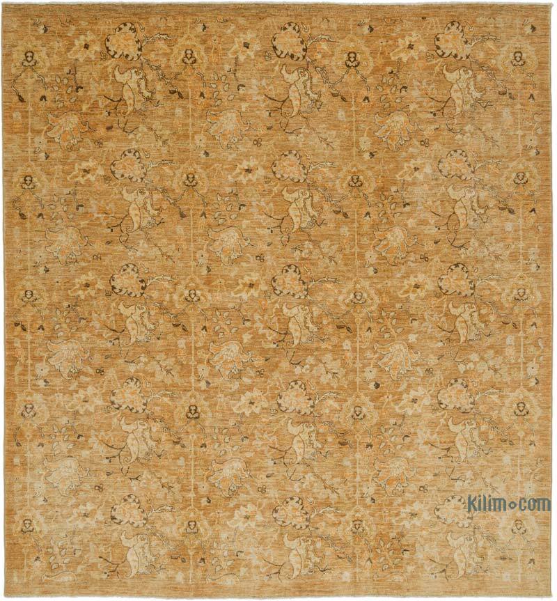 New Hand Knotted Wool Oushak Rug - 8' 11" x 9' 6" (107" x 114") - K0063230