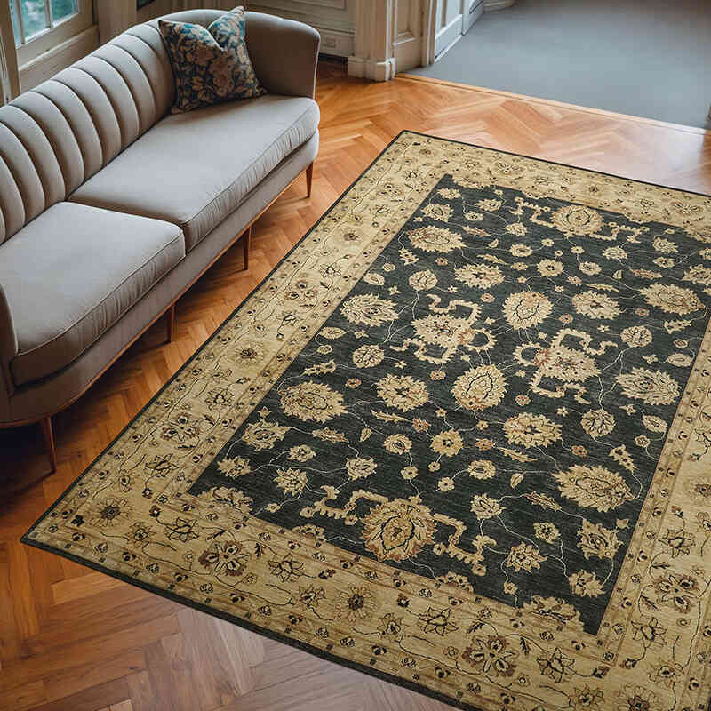 New Hand Knotted Wool Oushak Rug - 8'  x 10' 3" (96" x 123") - K0063231