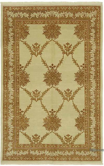 New Hand Knotted Wool Oushak Rug - 6' 8" x 10' 1" (80 in. x 121 in.)
