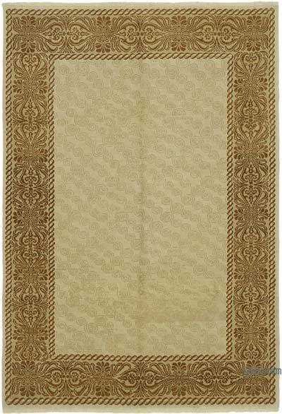 New Hand Knotted Wool Oushak Rug - 6' 9" x 9' 8" (81 in. x 116 in.)