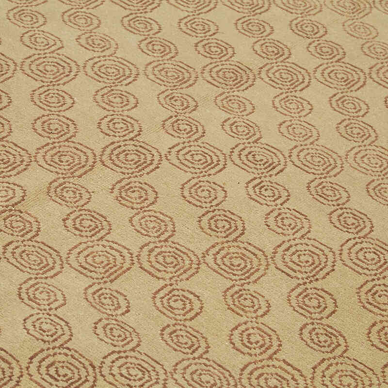 New Hand Knotted Wool Oushak Rug - 6' 8" x 9' 3" (80" x 111") - K0063243