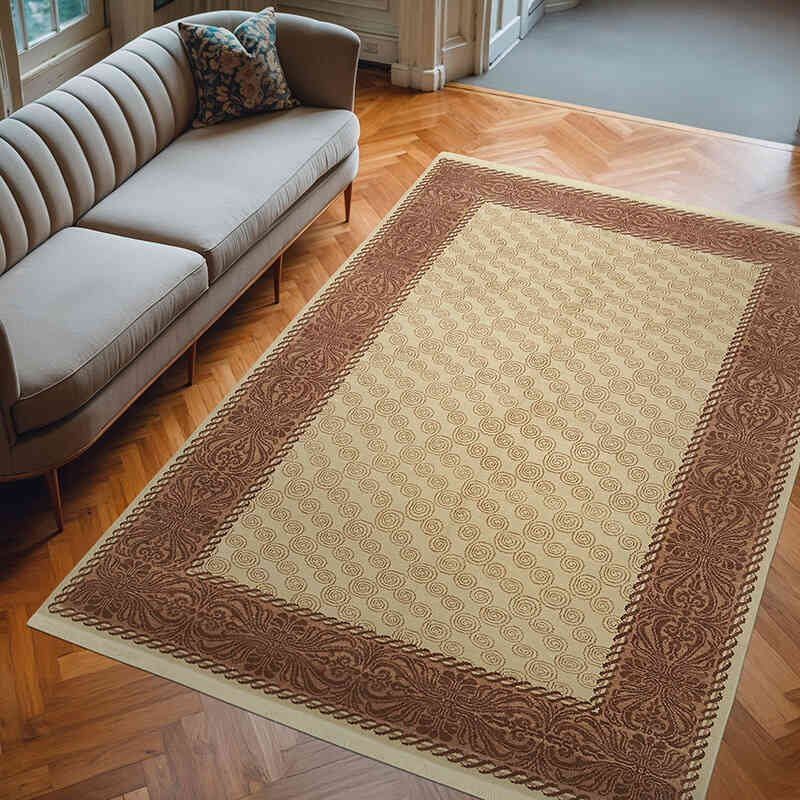 New Hand Knotted Wool Oushak Rug - 6' 8" x 9' 3" (80" x 111") - K0063243