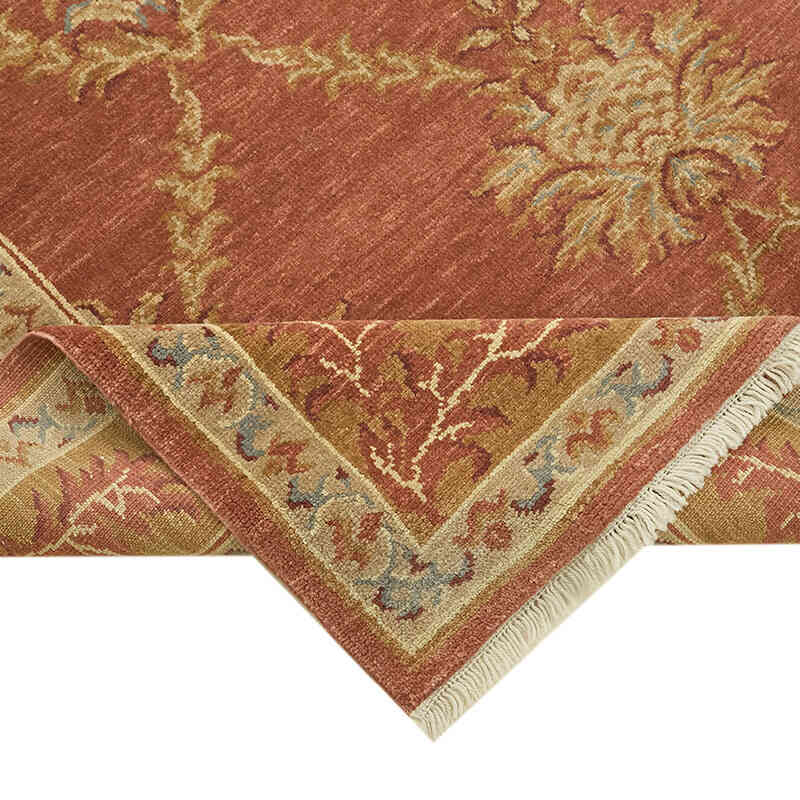 New Hand Knotted Wool Oushak Rug - 5' 9" x 7' 7" (69" x 91") - K0063247