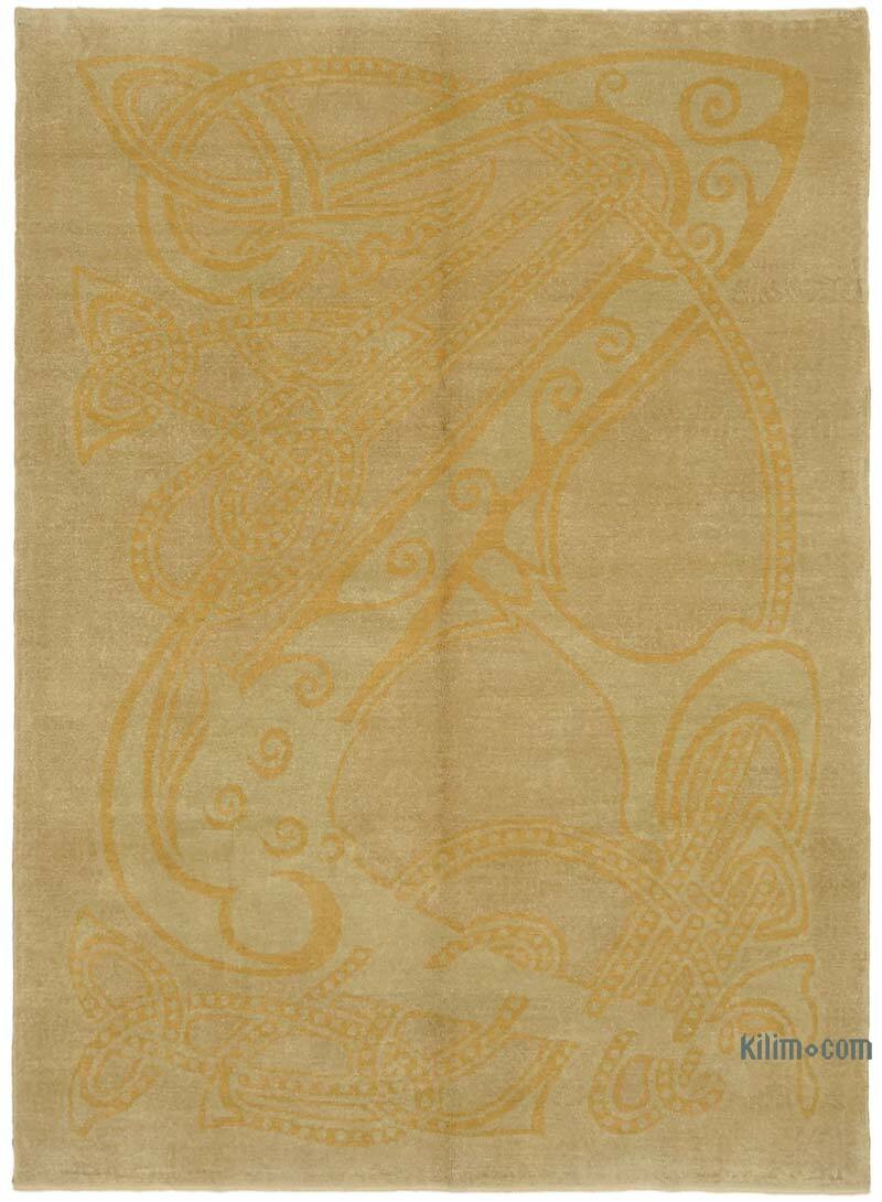 New Hand Knotted Wool Rug - 6' 9" x 9' 1" (81" x 109") - K0063249