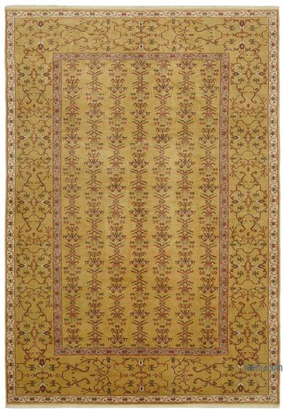 New Hand Knotted Wool Oushak Rug - 6' 9" x 9' 4" (81 in. x 112 in.)