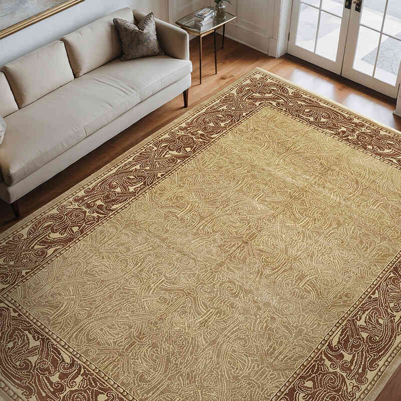 New Hand Knotted Wool Oushak Rug - 8' 1" x 11' 11" (97" x 143") - K0063257