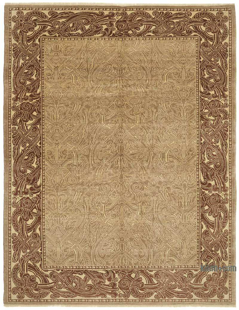 New Hand Knotted Wool Oushak Rug - 8' 1" x 11' 11" (97" x 143") - K0063257