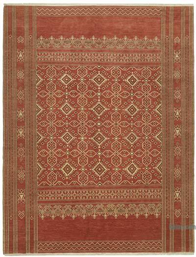 New Hand Knotted Wool Oushak Rug - 8'  x 10' 2" (96 in. x 122 in.)