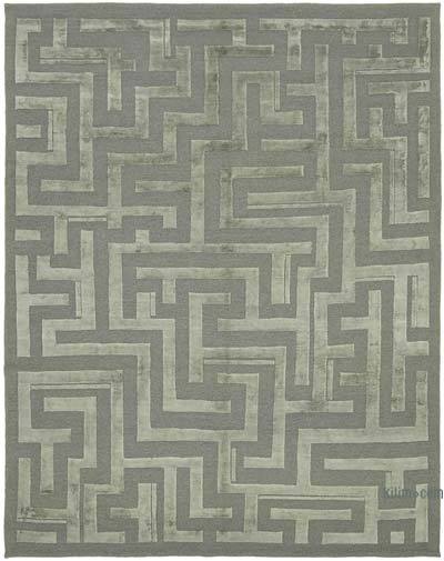 New Hand Knotted Wool Rug - 7' 9" x 9' 9" (93 in. x 117 in.)