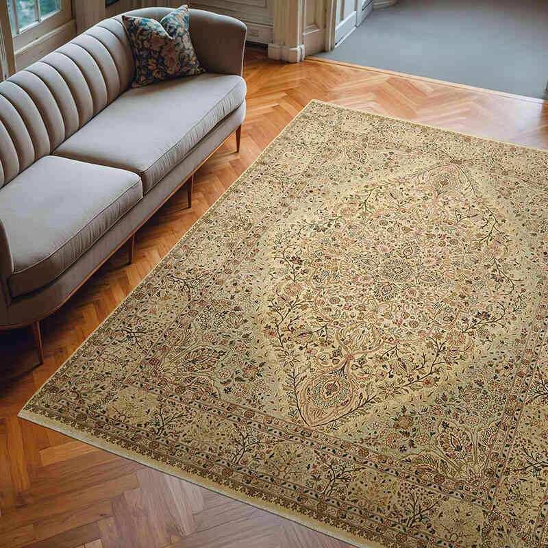 New Hand Knotted Wool Oushak Rug - 8'  x 10'  (96" x 120") - K0063262