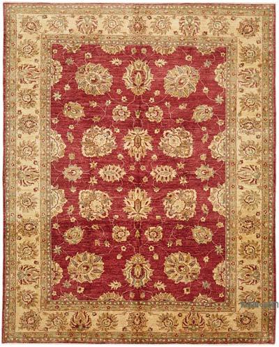 New Hand Knotted Wool Oushak Rug - 8' 1" x 9' 9" (97 in. x 117 in.)