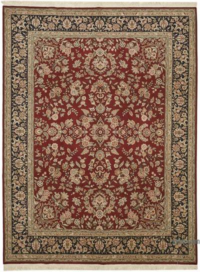 New Hand Knotted Wool Oushak Rug - 7' 9" x 9' 11" (93 in. x 119 in.)