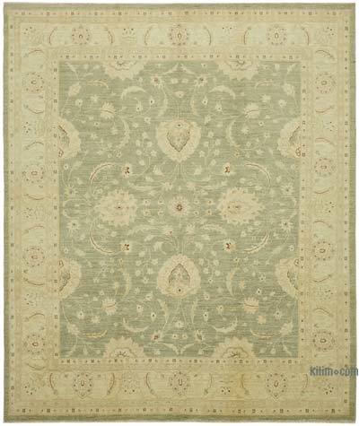 New Hand Knotted Wool Oushak Rug - 8' 5" x 9' 9" (101 in. x 117 in.)