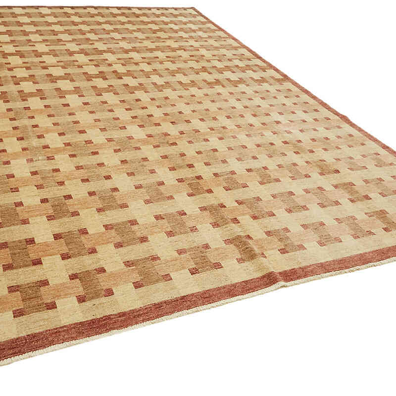 New Hand Knotted Wool Oushak Rug - 9'  x 11' 7" (108" x 139") - K0063290