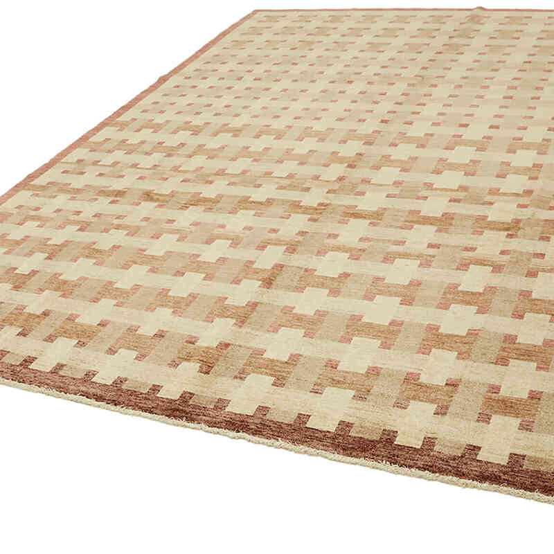 New Hand Knotted Wool Oushak Rug - 9'  x 11' 7" (108" x 139") - K0063290