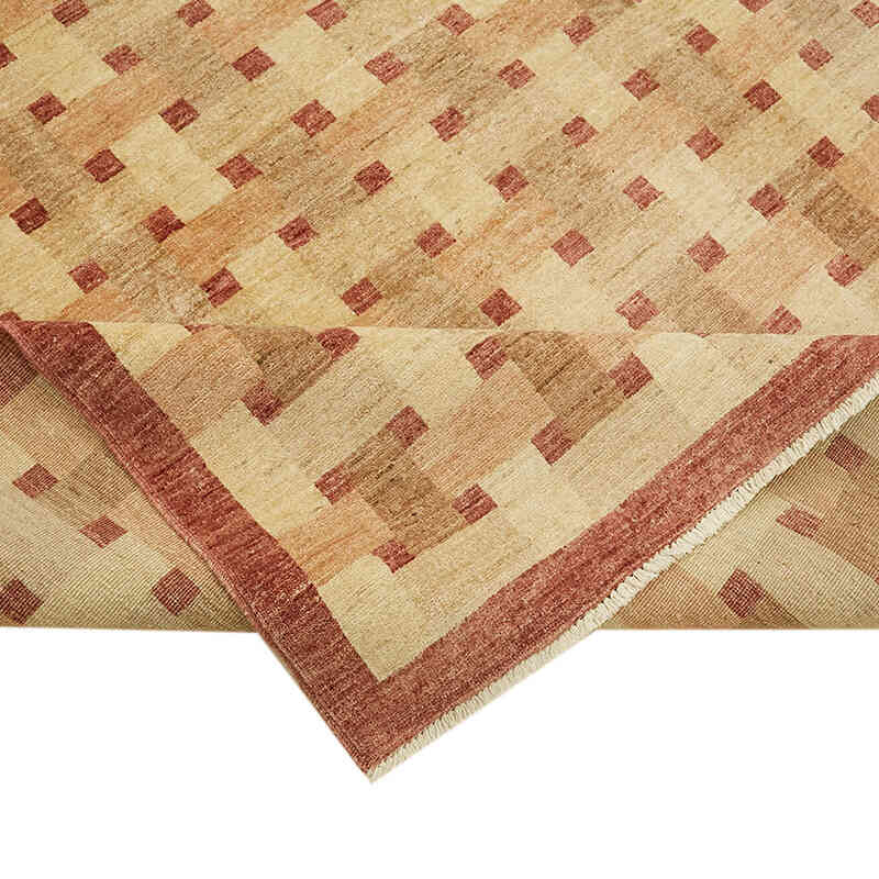 New Hand Knotted Wool Oushak Rug - 9'  x 11' 7" (108" x 139") - K0063290