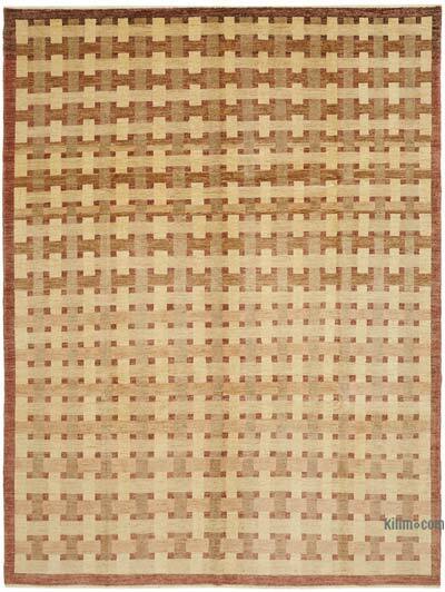 New Hand Knotted Wool Oushak Rug - 9'  x 11' 7" (108" x 139")