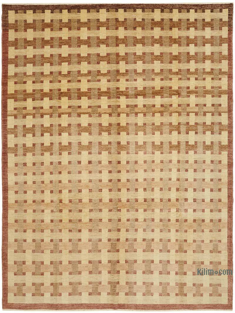 New Hand Knotted Wool Oushak Rug - 9'  x 11' 7" (108" x 139") - K0063290