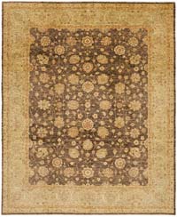 New Hand Knotted Wool Oushak Rug - 9' 1" x 10' 9" (109" x 129")