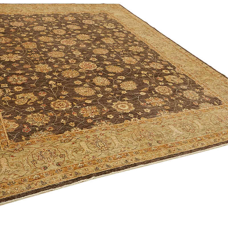 New Hand Knotted Wool Oushak Rug - 9' 1" x 10' 9" (109" x 129") - K0063293