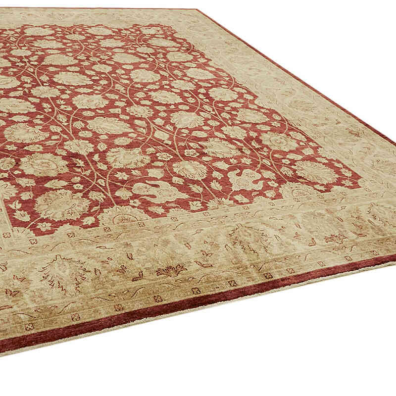 New Hand Knotted Wool Oushak Rug - 9'  x 11' 6" (108" x 138") - K0063294