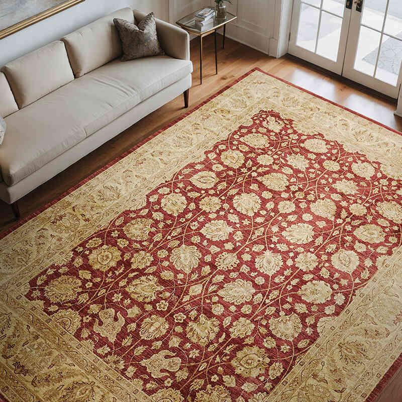 New Hand Knotted Wool Oushak Rug - 9'  x 11' 6" (108" x 138") - K0063294