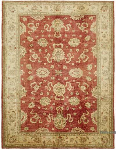 New Hand Knotted Wool Oushak Rug - 9' 3" x 11' 10" (111 in. x 142 in.)
