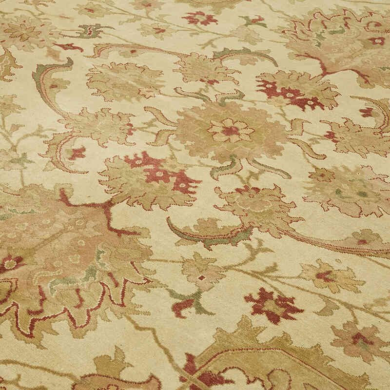 New Hand Knotted Wool Oushak Rug - 8' 11" x 11' 9" (107" x 141") - K0063307