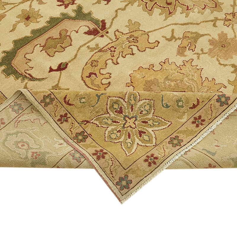 New Hand Knotted Wool Oushak Rug - 8' 11" x 11' 9" (107" x 141") - K0063307