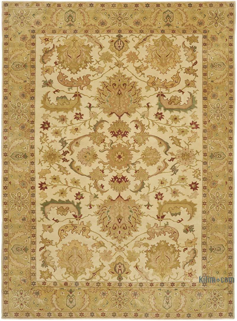 New Hand Knotted Wool Oushak Rug - 8' 11" x 11' 9" (107" x 141") - K0063307