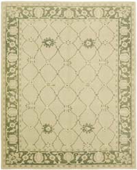 New Hand Knotted Wool Oushak Rug - 8' 1" x 9' 10" (97" x 118")